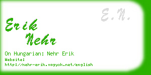 erik nehr business card